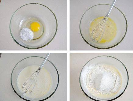 Cách làm Bánh trứng nhân trái đào ngon.