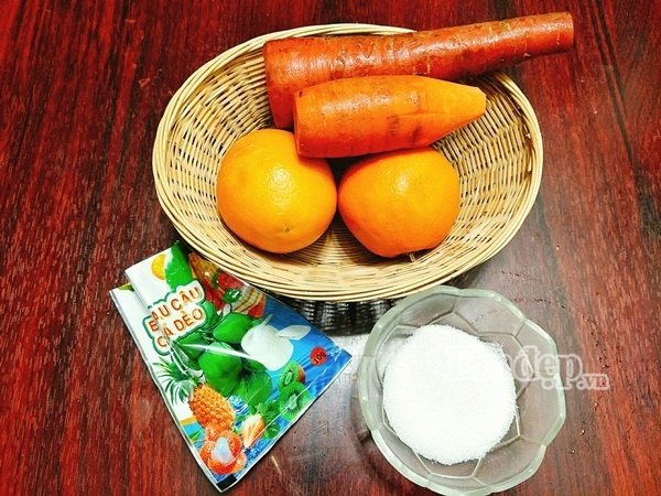 Cách làm Thạch cam cà rốt ngon.