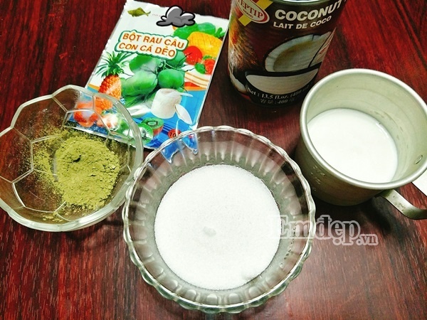 Cách làm Thạch sữa dừa trà xanh ngon.