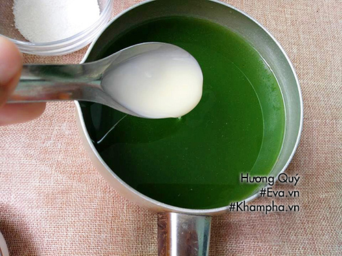Hướng dẫn cách làm Bánh thạch trà xanh sữa dừa ngon.